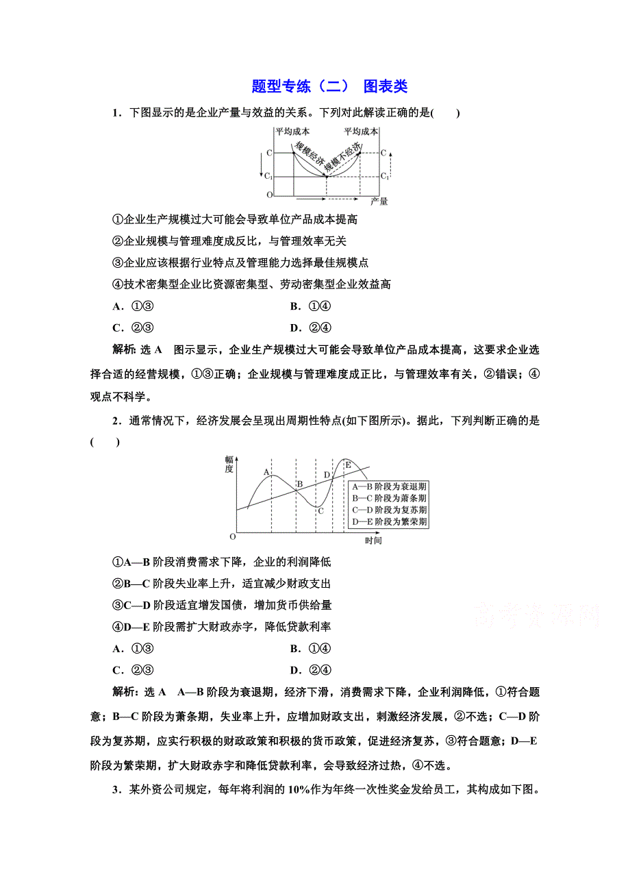 2021届高考政治全国版二轮复习参考题型专练（二） 图表类 WORD版含解析.doc_第1页