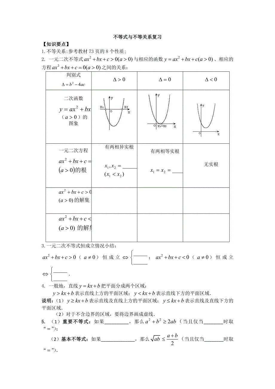 广东省佛山市第一中学高中数学必修五导学案37：不等式 复习课 .doc_第1页