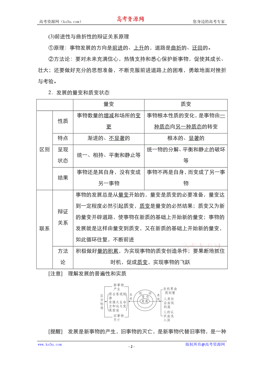 2021届高考政治一轮创新教学案：模块4第3单元　第8课　唯物辩证法的发展观 WORD版含解析.doc_第2页