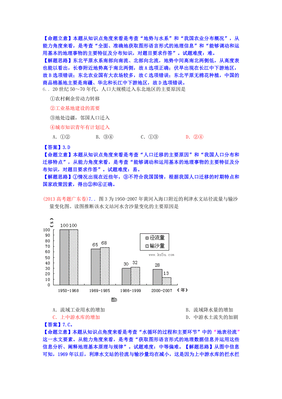 2013年高考真题地理学科分类汇编 04地球上的水 WORD版含答案.doc_第3页