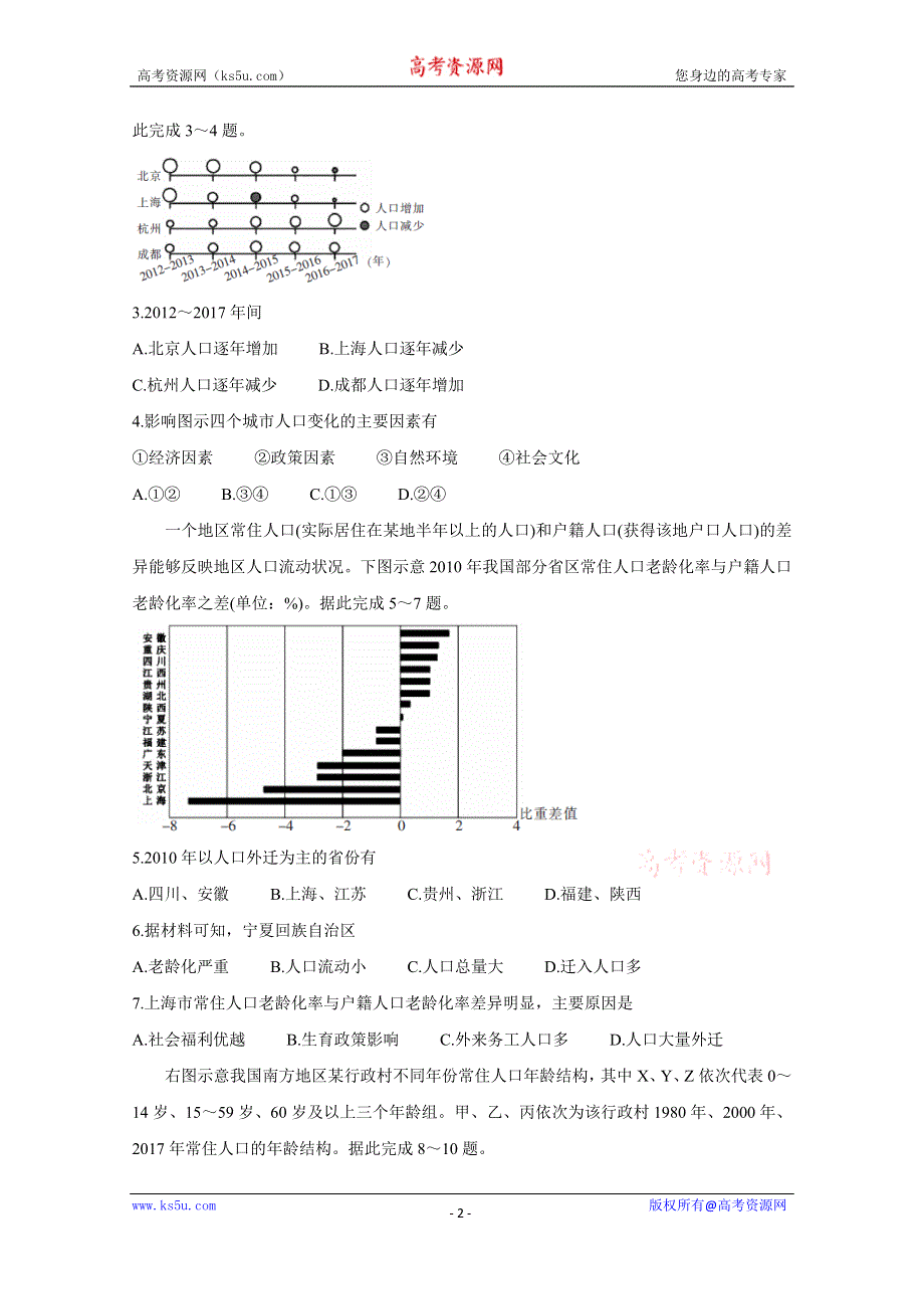 《发布》湖南省郴州市2019-2020学年高一4月线上考试 地理 WORD版含答案BYCHUN.doc_第2页