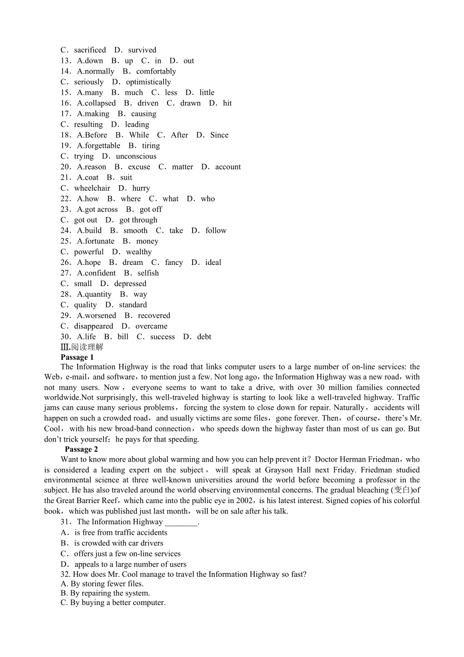 2013年高考英语一轮复习课时作业10：UNIT 10 MONEY（北师大版必修4安徽专用）.doc_第2页