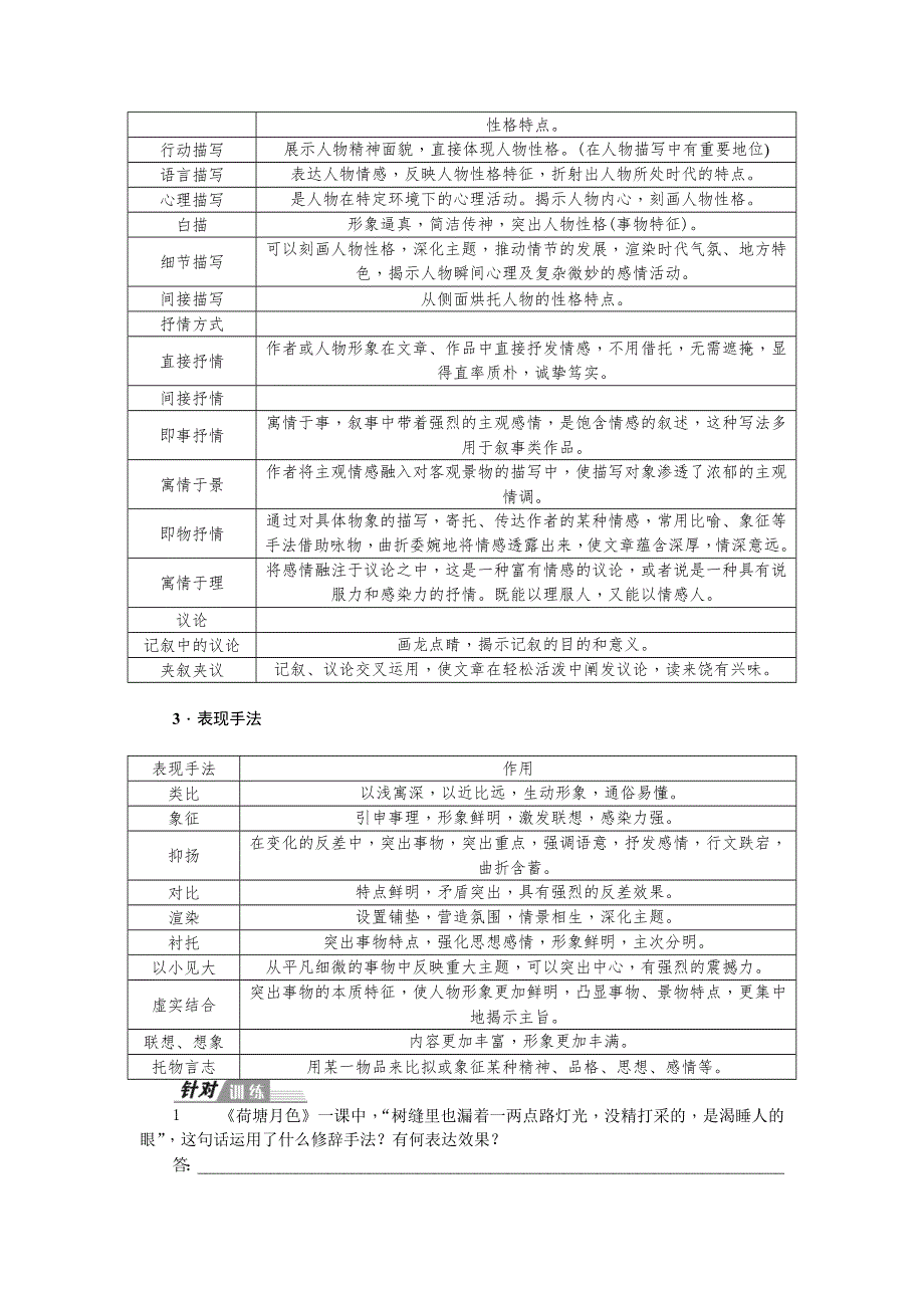 2021版新课标名师导学高考第一轮总复习讲义：第7单元 第二部分 第三节　鉴赏散文表达技巧及语言特色 WORD版含答案.docx_第2页