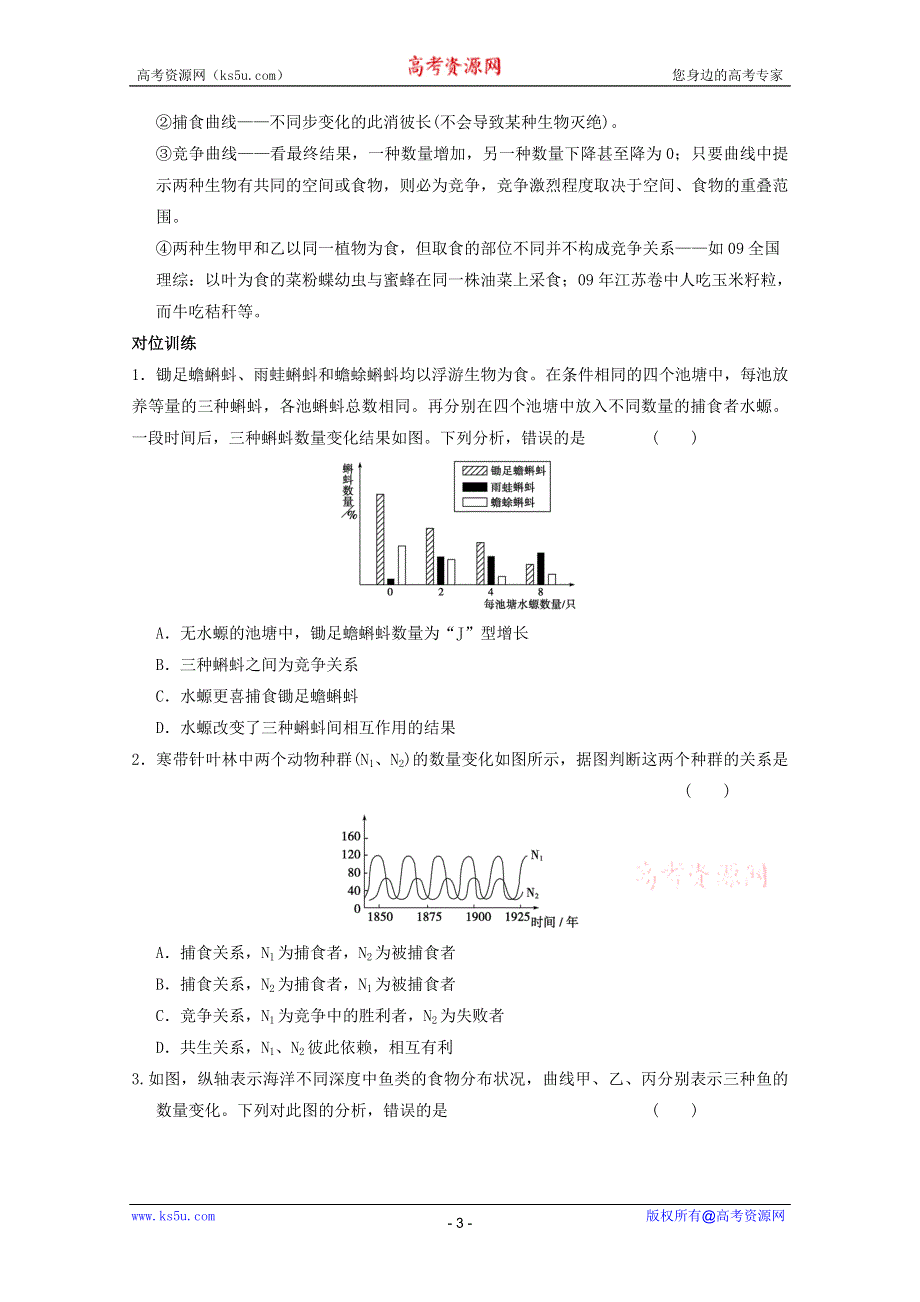 《原创》2013届高三生物复习学案 群落的结构和演替.doc_第3页