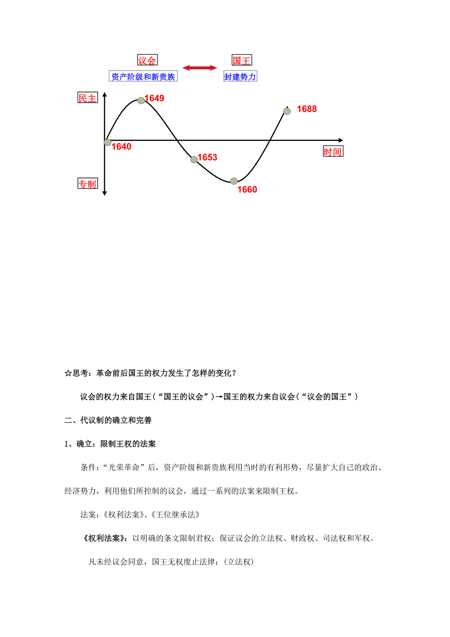 2012年高一历史教案1：7-1 代议制的确立与完善（人民版必修1）.doc_第3页