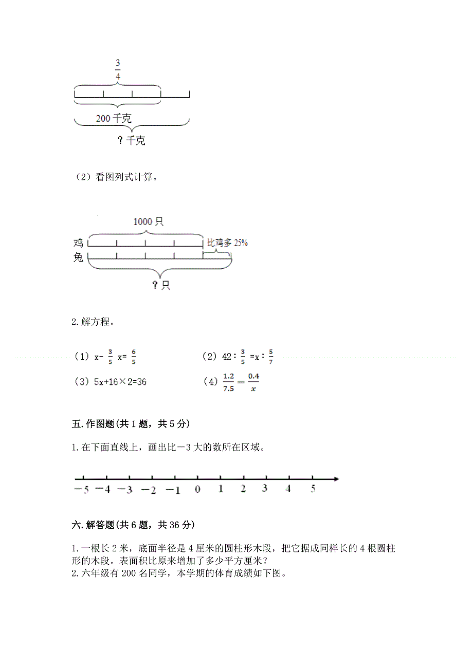 人教版小学六年级下册数学期末测试卷及答案【真题汇编】.docx_第3页