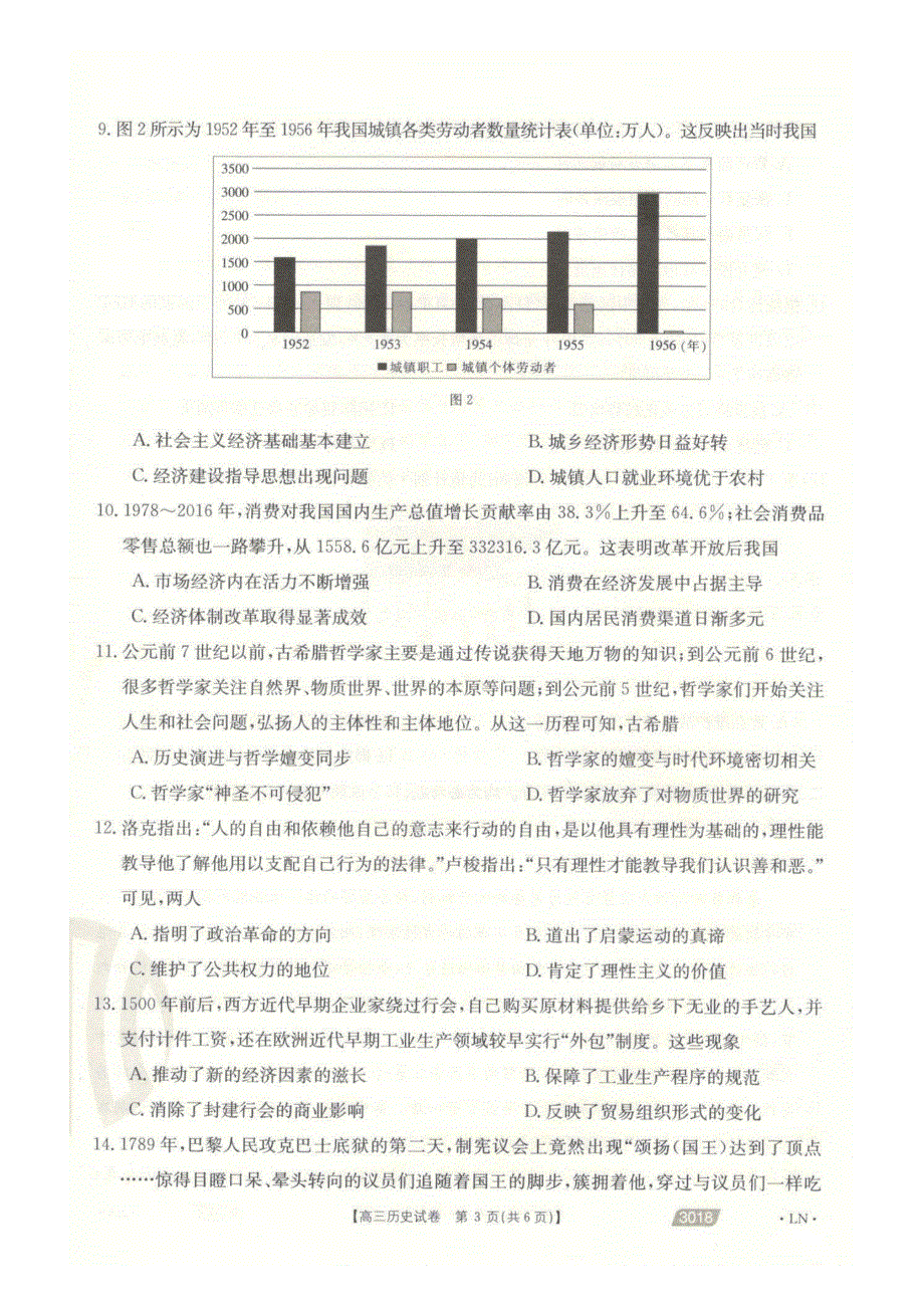 辽宁省沈阳市郊联体2021届高三下学期一模考试历史试卷 PDF版含答案.pdf_第3页