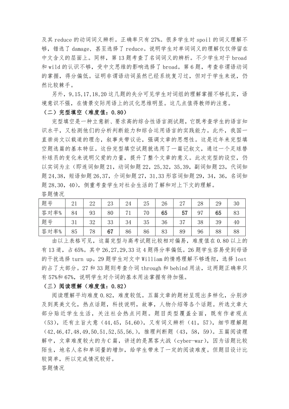 2012年温州市高三英语一模分析交流文稿：11、 立足词汇复习提升读写能力 （一类）.doc_第2页