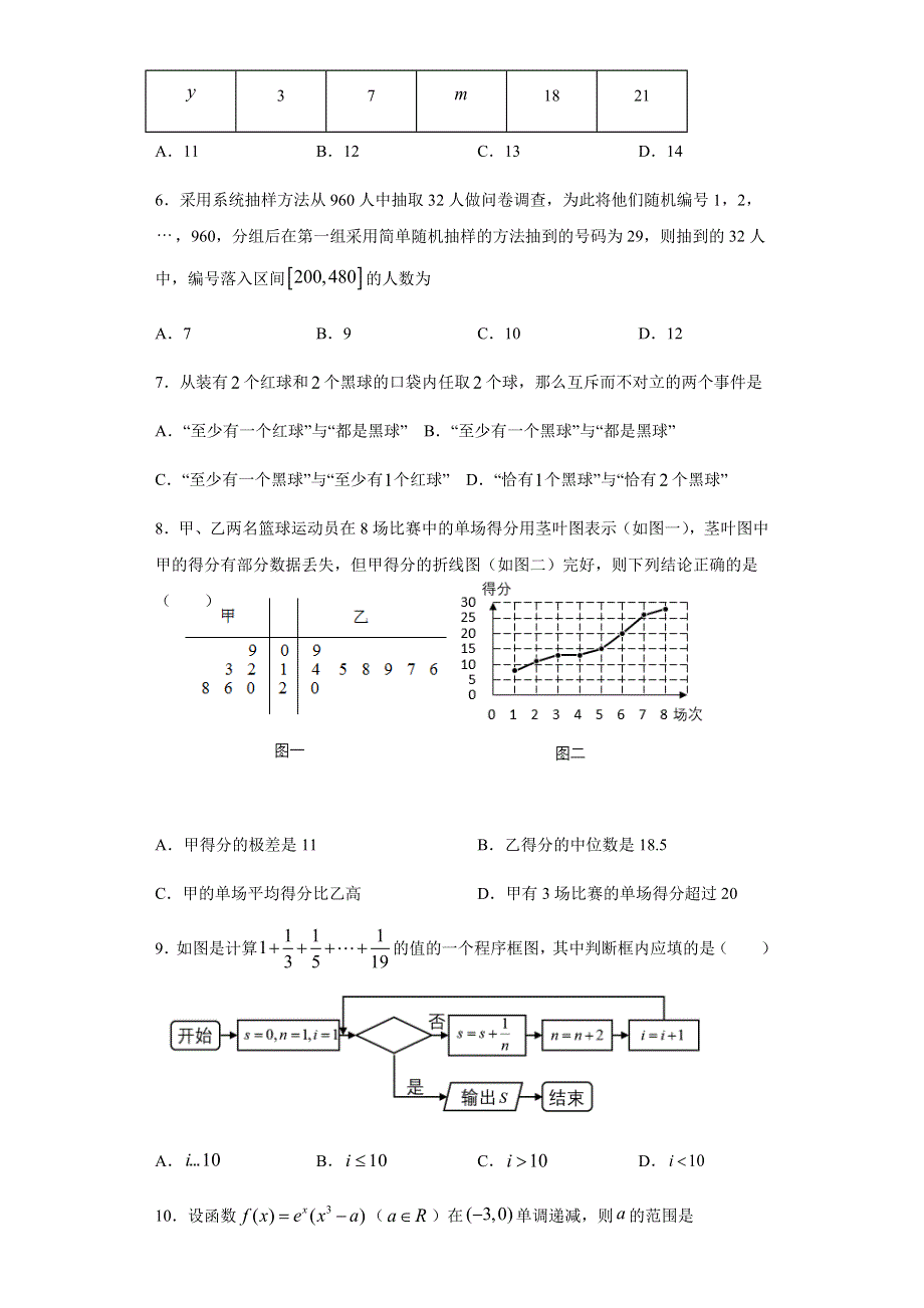 四川省眉山市彭山区第一中学2020-2021学年高二下学期5月月考文科数学试题 WORD含答案.docx_第2页