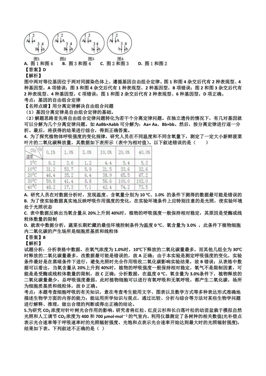 黑龙江省双鸭山市第一中学2019届高三上学期第一次月考生物试题（（WORD版含解析））.doc_第2页