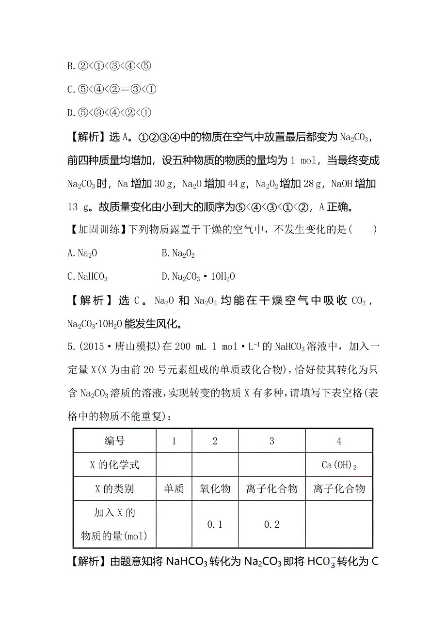 2016届高考化学（人教版）一轮复习跟踪检测（6） WORD版含解析.doc_第3页