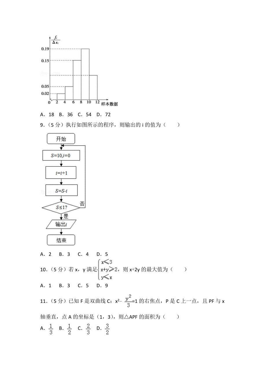 广东省惠州市惠阳高级中学2018届高三上学期9月月考数学试卷（文科） WORD版含解析.doc_第2页