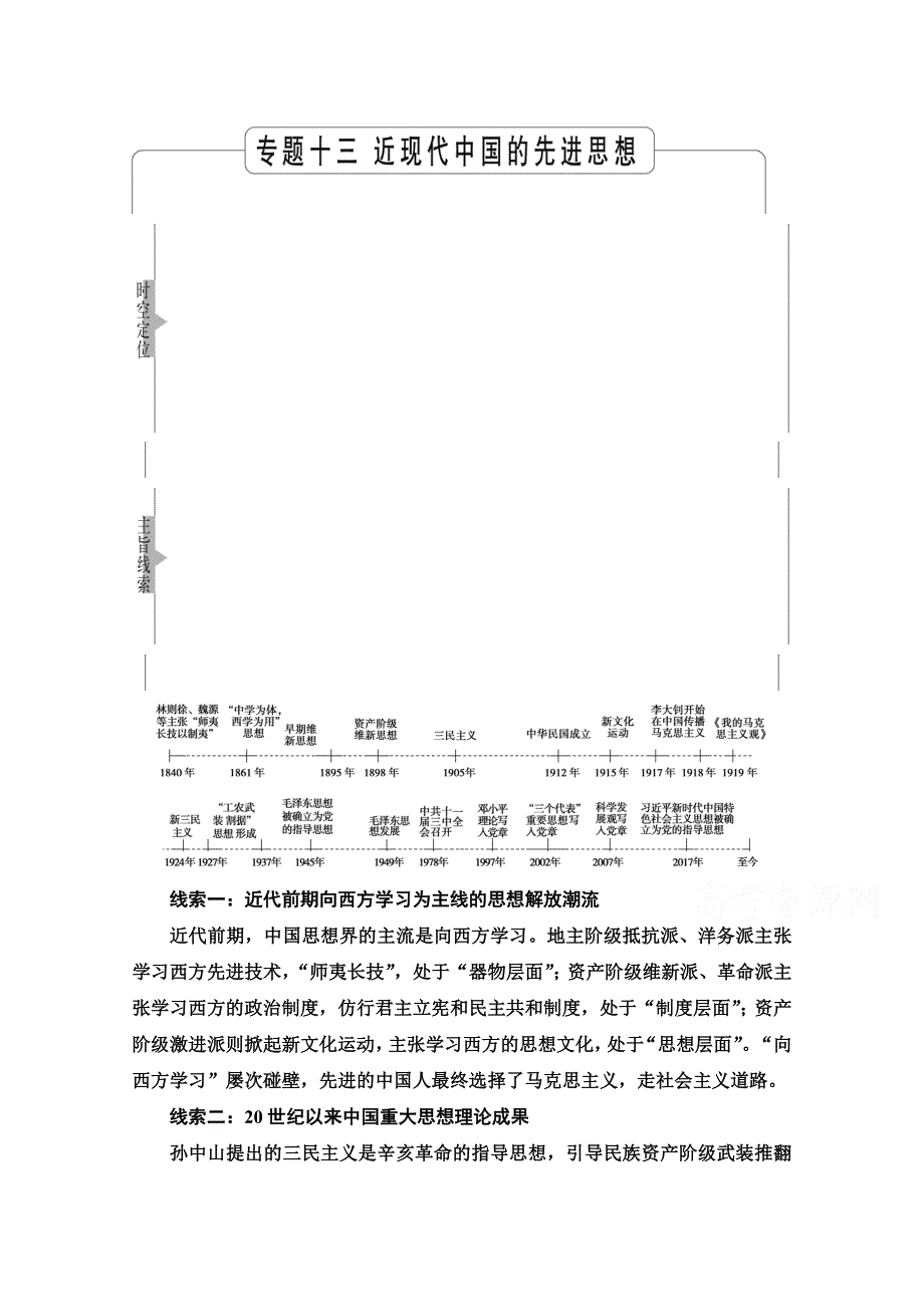 2022届高考统考历史人民版一轮复习教师用书：模块3 专题13 第36讲　近代中国思想解放的潮流 WORD版含解析.doc_第1页