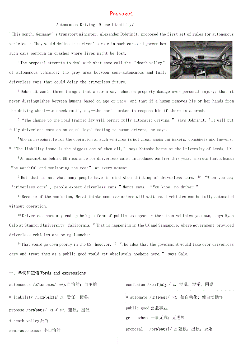 2021届高考英语阅读理解长难句精读与概要写作专练 passage 4.doc_第1页