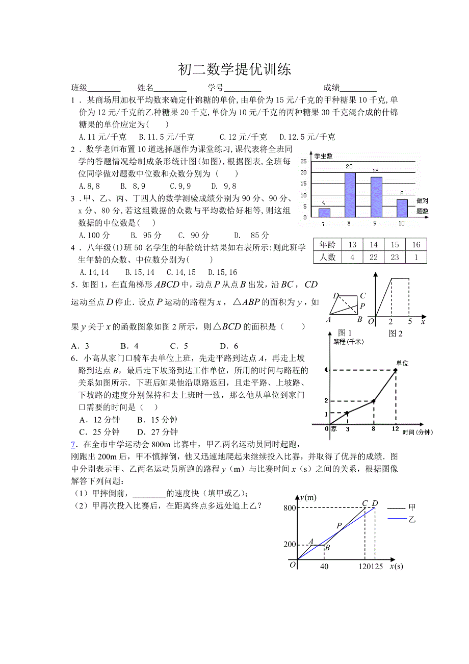 初二数学提优训练3.doc_第1页