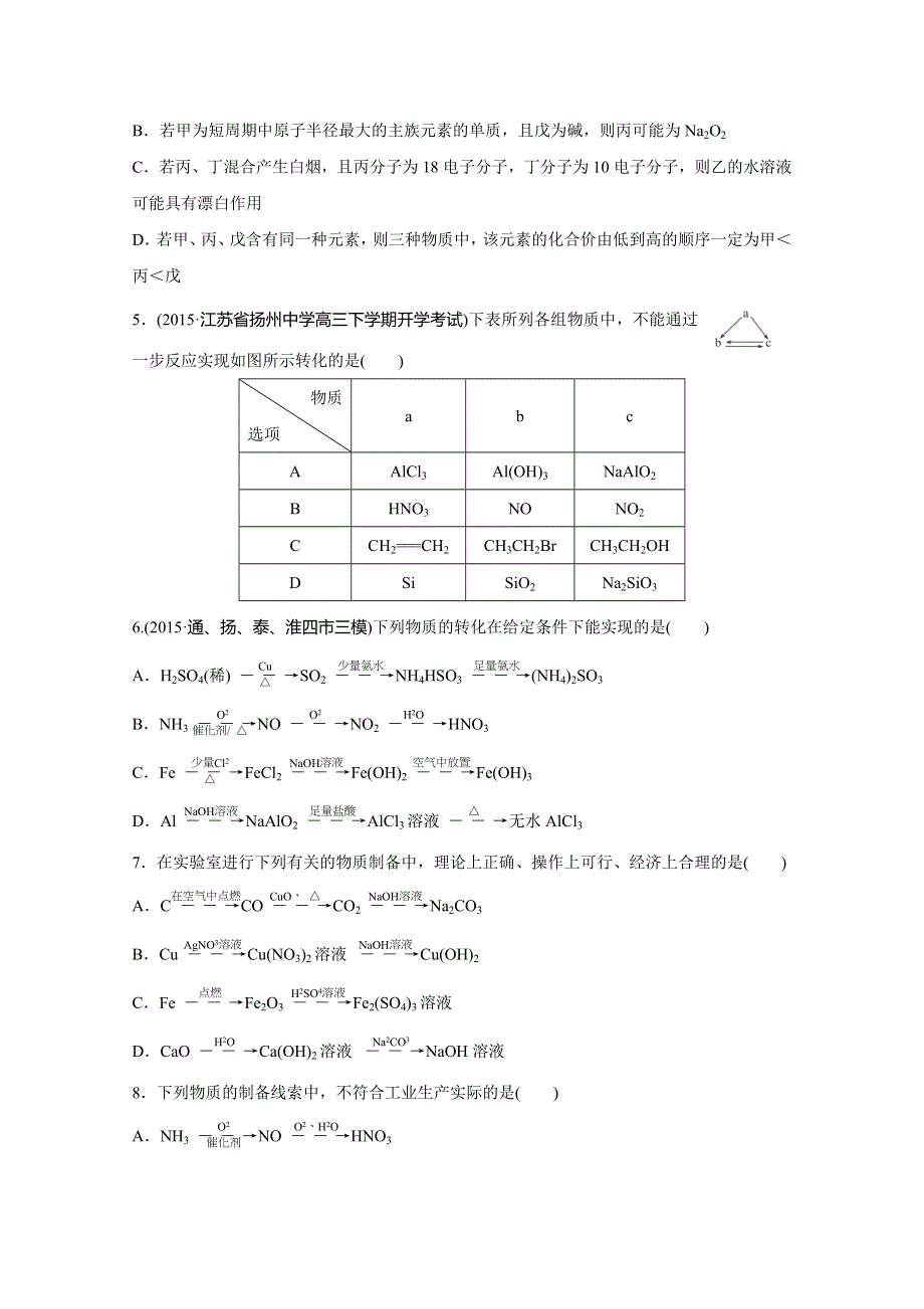 2016届高考化学（江苏专用）二轮复习与增分策略：热点题型排查练 七 WORD版含解析.doc_第2页