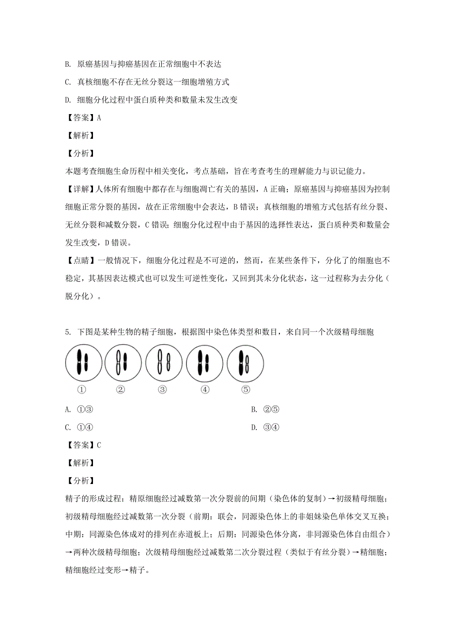 四川省遂宁市2018-2019学年高一生物下学期期末考试试题（含解析）.doc_第3页