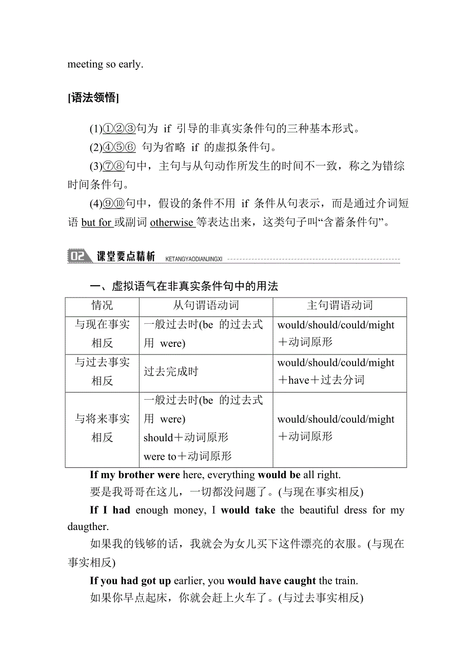 2020秋高二英语外研版选修6学案：MODULE 5　CLONING SECTION Ⅱ　GRAMMAR——虚拟语气（1） WORD版含解析.doc_第2页