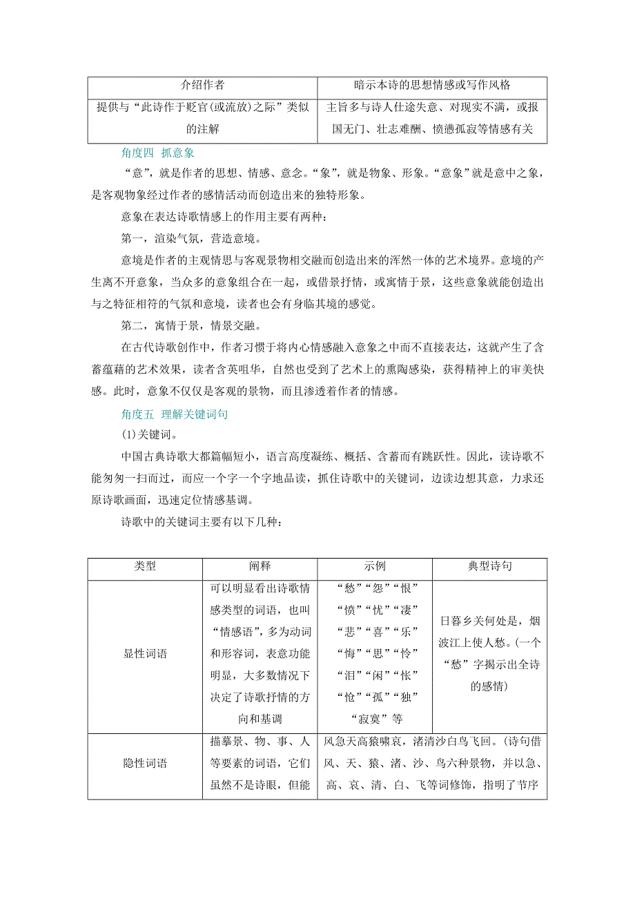 2021届高考语文一轮复习 第二部分 古代诗文阅读 专题二 古代诗歌阅读 板块一 第三讲 微观掌控6大角度解读诗歌练习（含解析）.doc_第2页