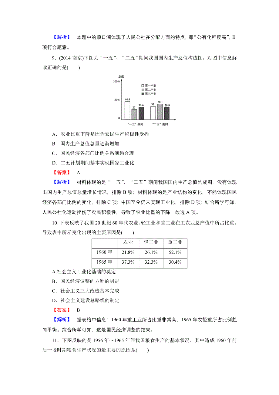 《成才之路》2014-2015学年高中历史（岳麓版必修2）练习：第18课 中国社会主义经济建设的曲折发展.doc_第3页