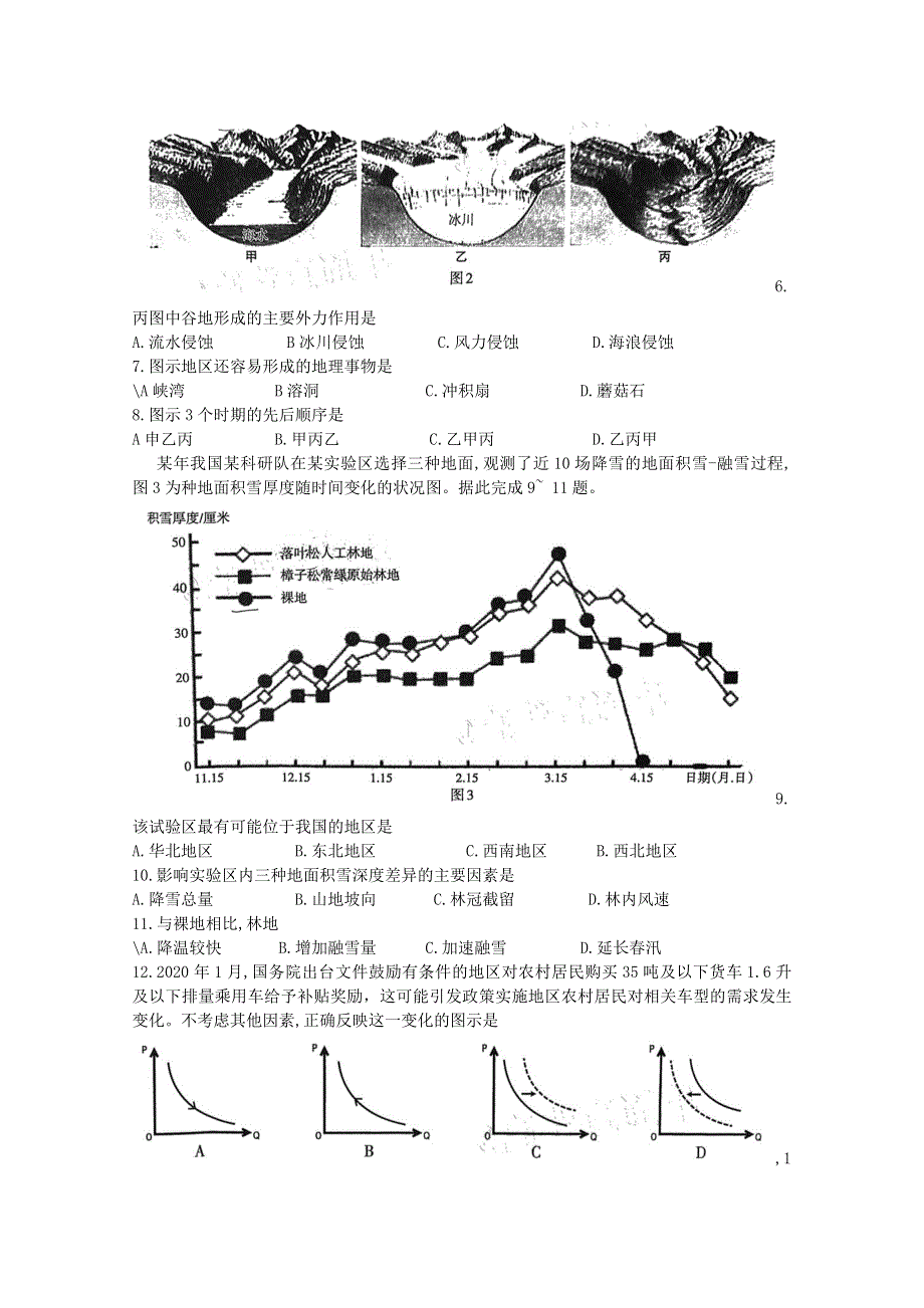 四川省遂宁市射洪中学2021届高三文综下学期二诊模拟考试试题.doc_第2页