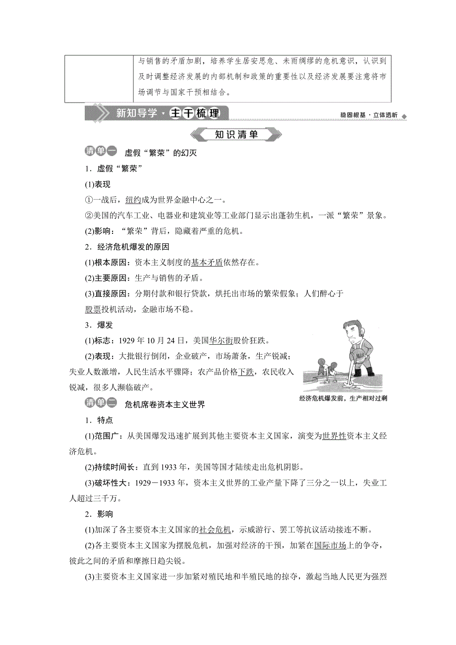 2019-2020学年人教版历史必修二江苏专用讲义：第17课　空前严重的资本主义世界经济危机 WORD版含答案.doc_第2页