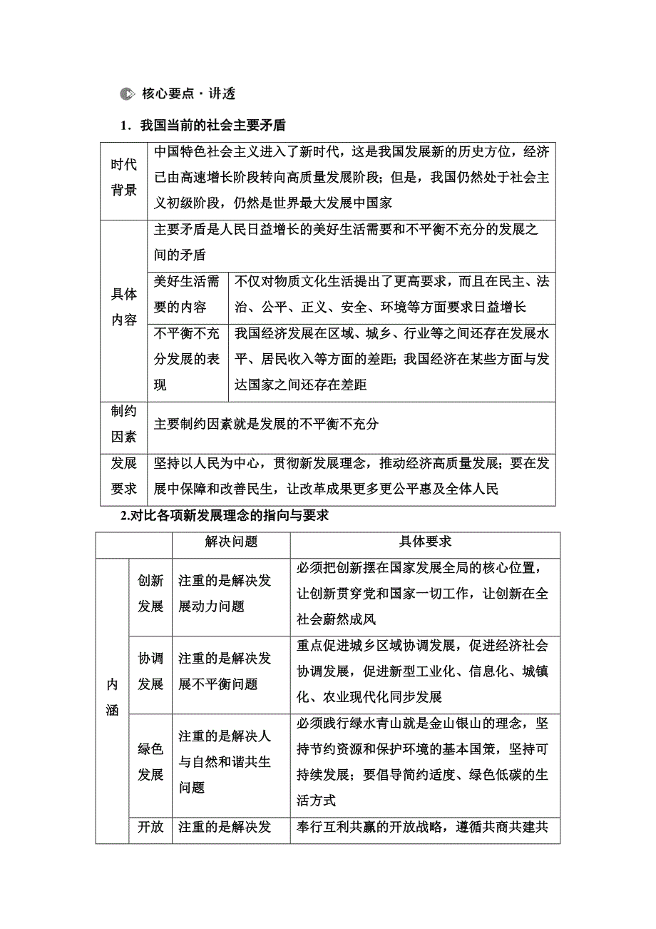 2022届高考统考政治人教版一轮复习教师用书：必修1 第4单元 第10课　新发展理念和中国特色社会主义新时代的经济建设 WORD版含解析.doc_第3页