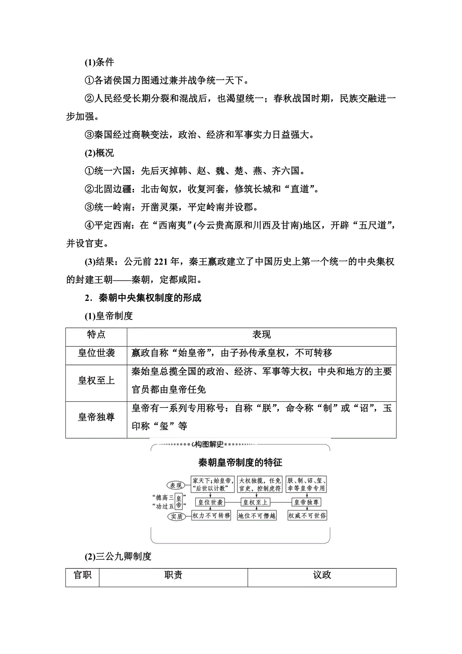 2022届高考统考历史通史版一轮复习教师用书：第1部分 第2单元 课题1　走向“大一统”——秦汉时期的社会治理与文化发展 WORD版含解析.doc_第2页