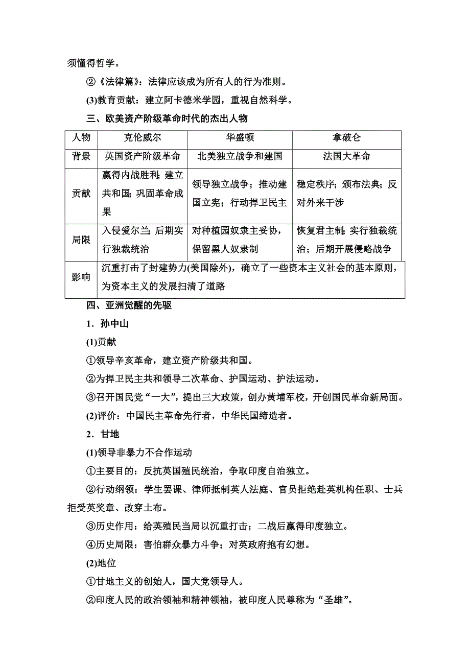 2022届高考统考历史通史版一轮复习教师用书：第5部分 选修4 中外历史人物评说 WORD版含解析.doc_第3页