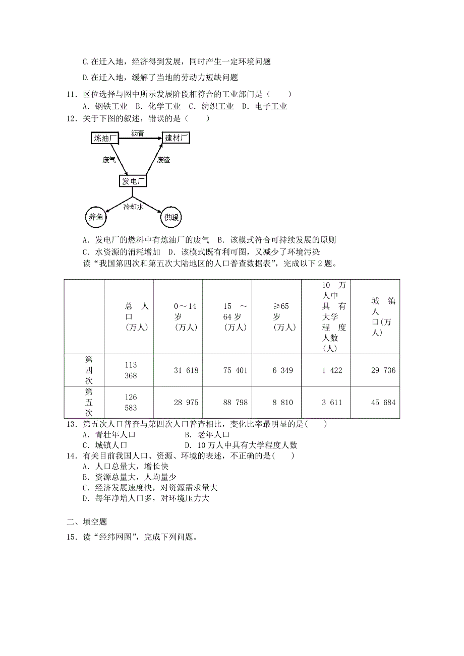 2012届高考地理二轮复习专题高考冲刺综合练习87.doc_第3页