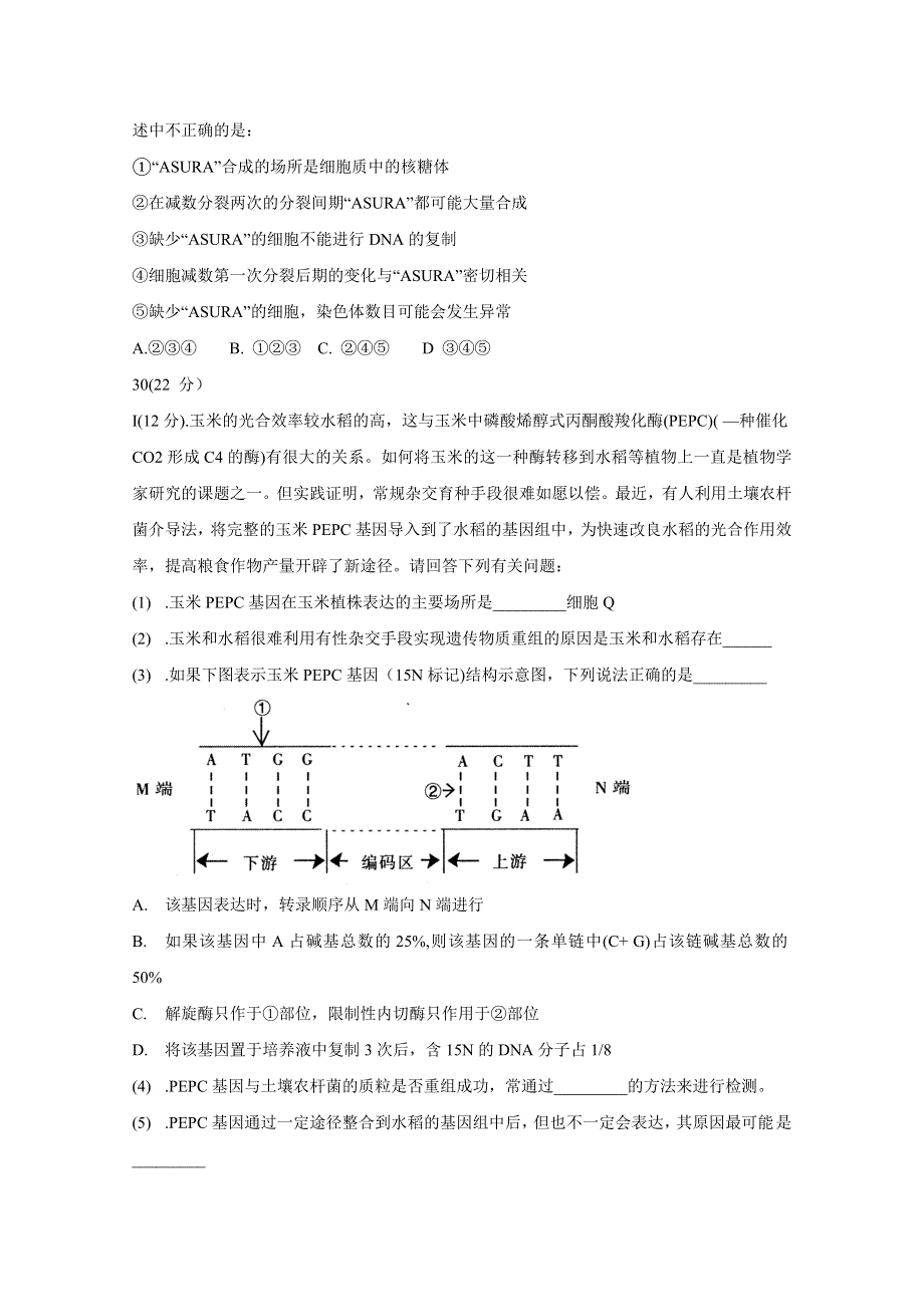 四川省泸州市2011学年高三4月第一次高考模拟考试（理综生物）.doc_第3页