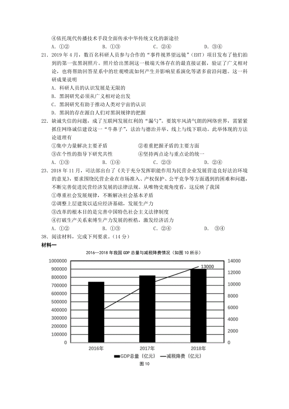 《发布》福建省莆田市2019届高三第二次质量检测（A卷）（5月） 政治 WORD版含答案.doc_第3页