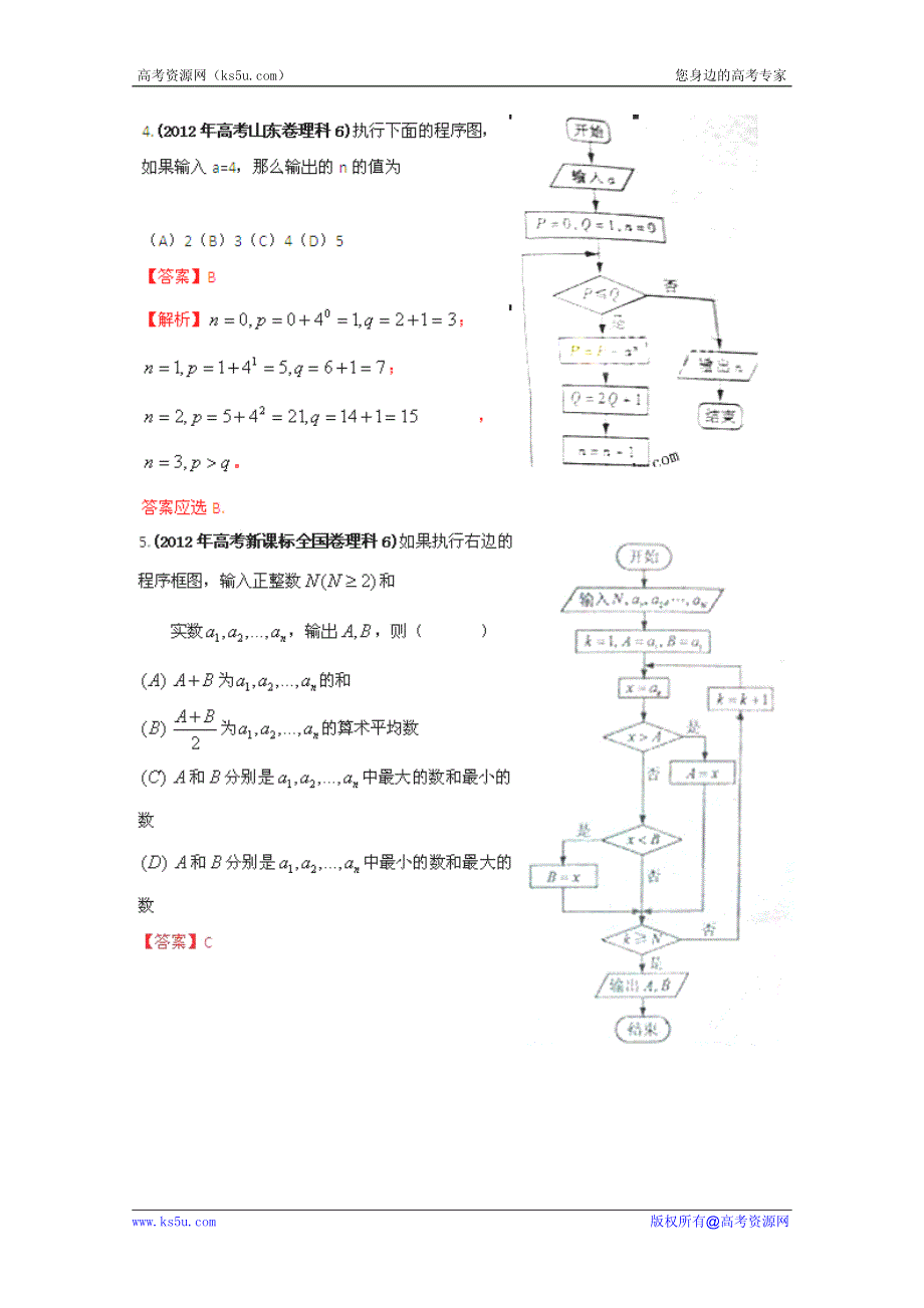 2013最新题库大全2005-2012年数学（理）高考试题分项专题 算法框图.pdf_第3页