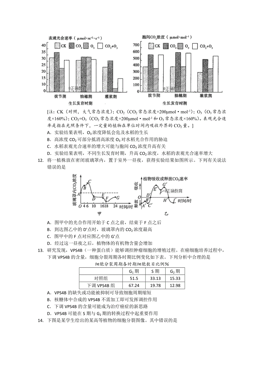 山东省曲阜夫子学校2018-2019高三上学期10月第二次检测生物试卷 WORD版含答案.doc_第3页