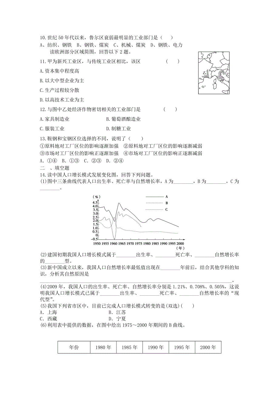 2012届高考地理新人教必修二专题复习典题精练76.doc_第2页