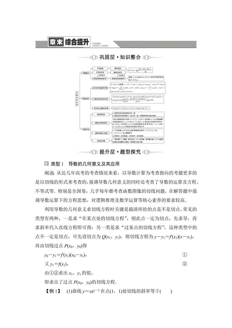 2020-2021学年新教材人教B版数学选择性必修第三册学案：第6章　导数及其应用 章末综合提升 WORD版含答案.doc_第1页