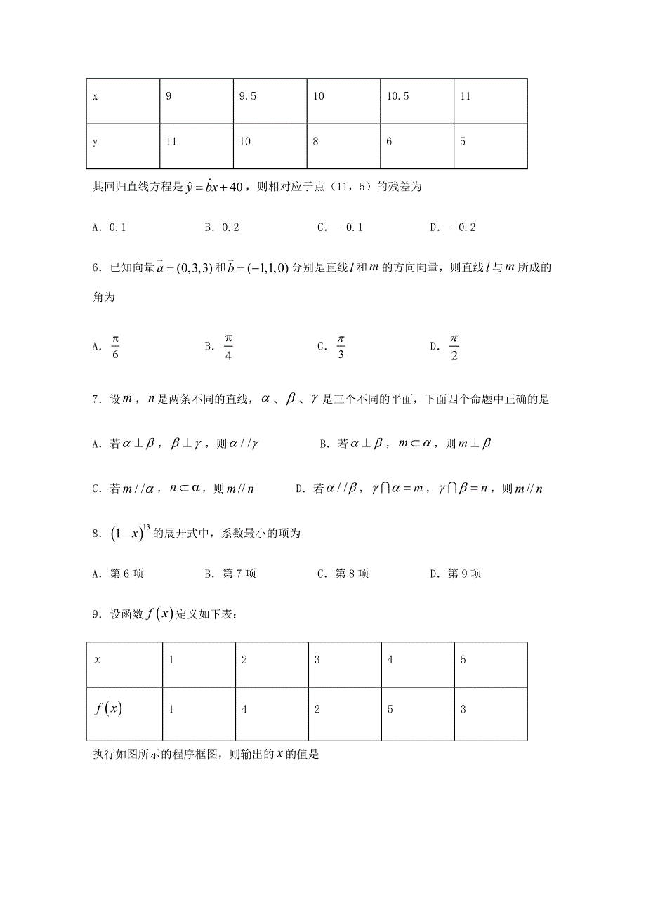 四川省泸县第四中学2019-2020学年高二数学下学期期中试题 理.doc_第2页