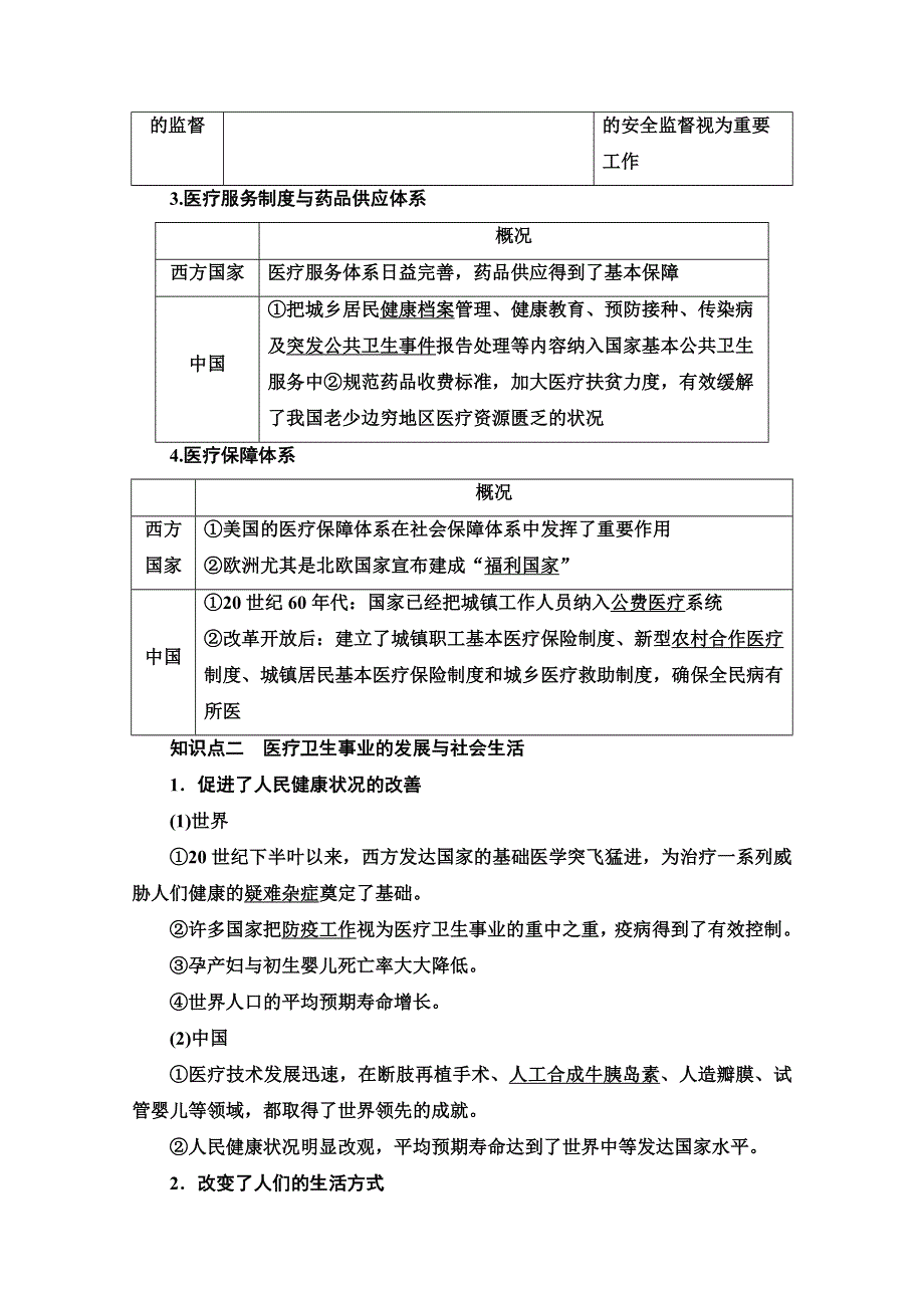 2020-2021学年新教材人教版历史选择性必修2教师用书：第6单元 第15课　现代医疗卫生体系与社会生活 WORD版含解析.doc_第2页