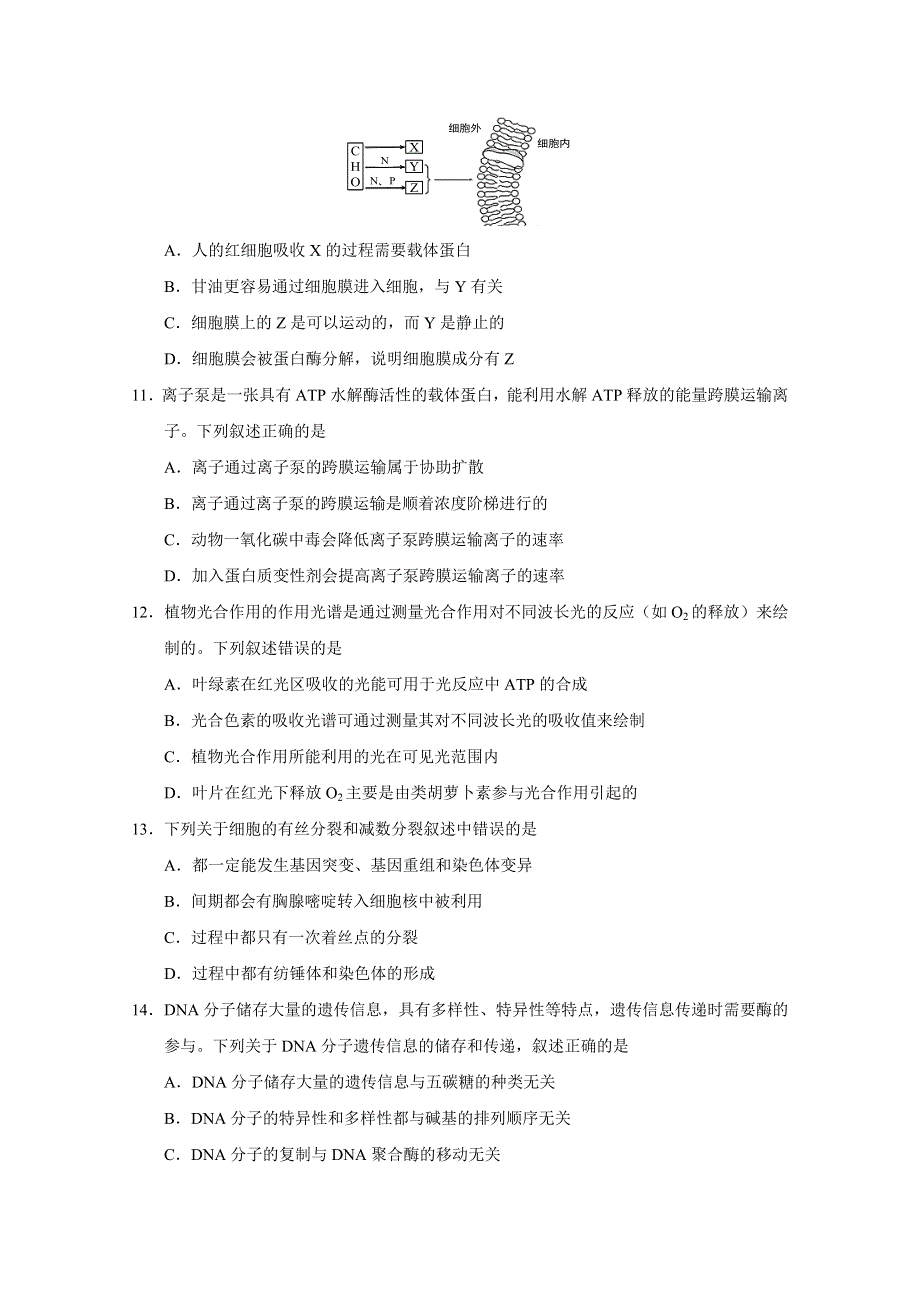 广西南宁市第三中学2020-2021学年高二12月月考生物（理）试题 WORD版含答案.doc_第3页