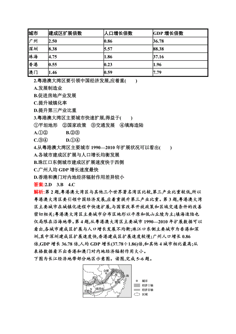 新教材2020-2021学年高中湘教版地理必修第二册巩固练习：第四章　第二节　我国区域发展战略 WORD版含解析.docx_第2页