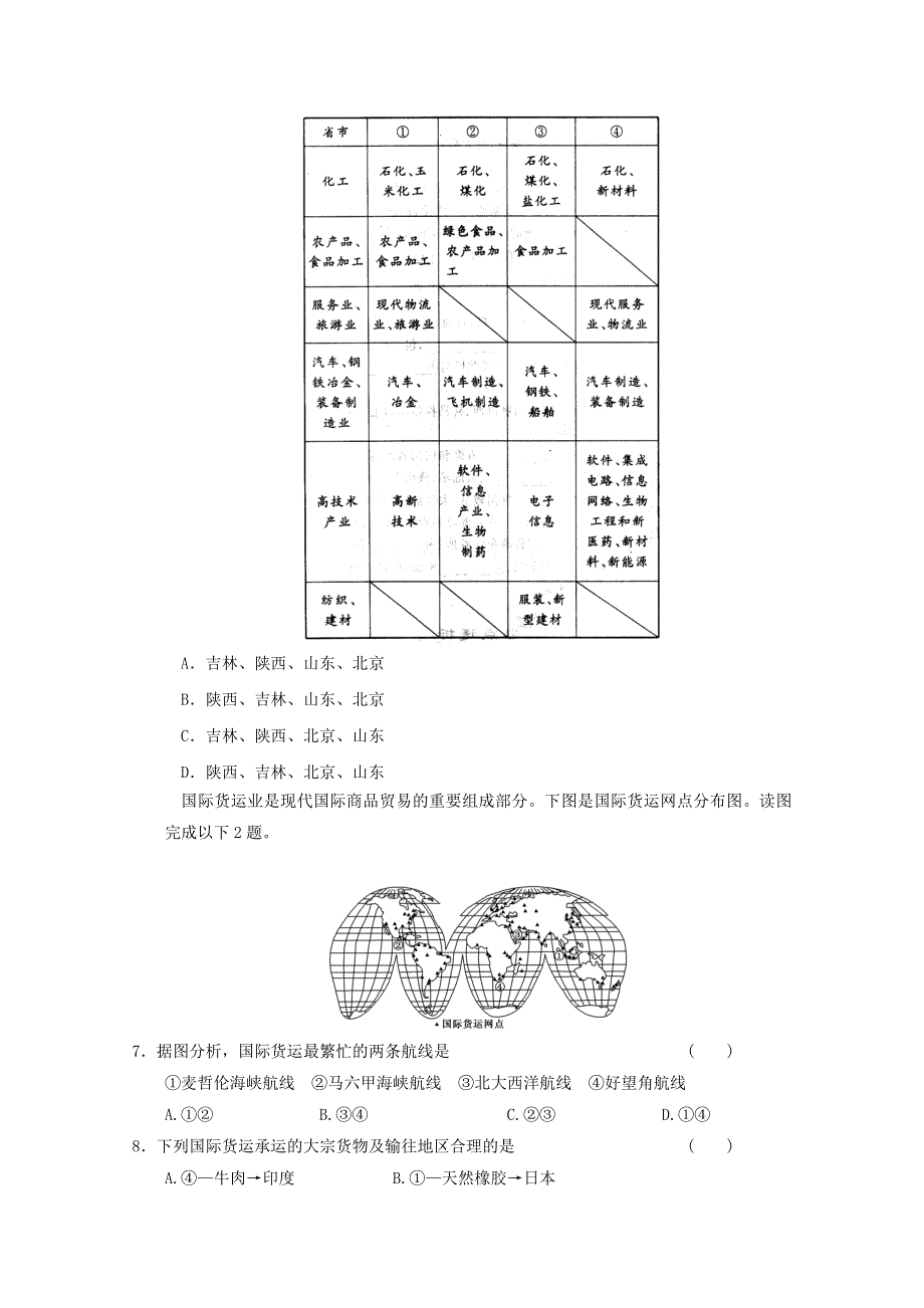 2012届高考地理二轮复习专题临门一脚综合练习92.doc_第2页