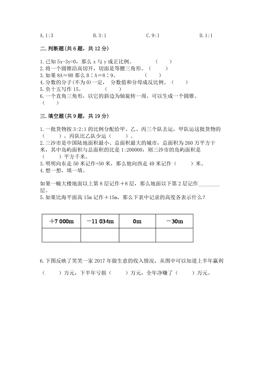 人教版六年级下册数学 期末测试卷附完整答案（必刷）.docx_第2页