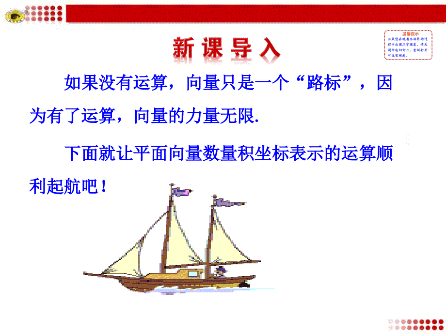 《全程复习方略》2014-2015学年高中数学（北师大版必修四）优质课件 2.6 平面向量数量积的坐标表示 .ppt_第2页