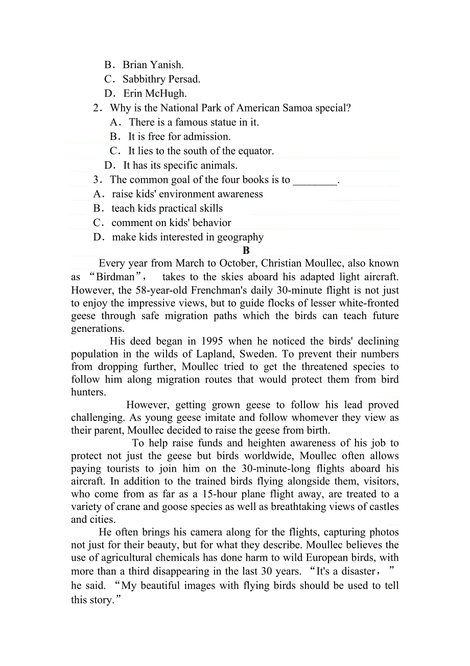 2020-2021学年新外研版高中英语选择性必修二同步作业：课时作业（十三） UNIT 5　A DELICATE WORLD SECTION Ⅰ　STARTING OUT UNDERSTANDING IDEAS WORD版含答案.doc_第2页