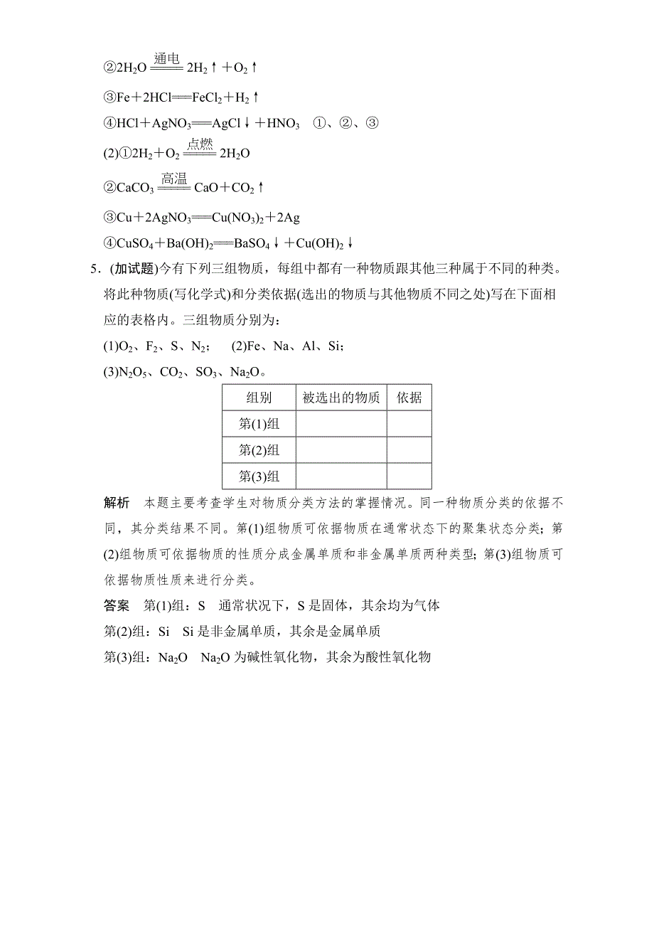 2016-2017高中化学必修一（苏教版）课堂自测专题1 化学家眼中的物质世界 第一单元 第1课时 WORD版含答案.doc_第3页