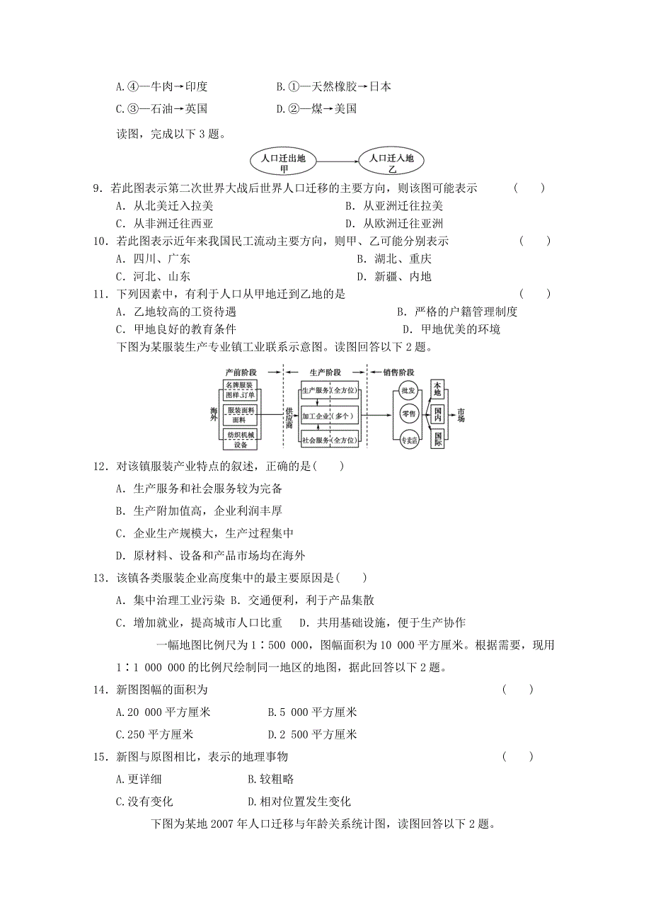 2012届高考地理二轮复习专题高考冲刺综合练习59.doc_第3页