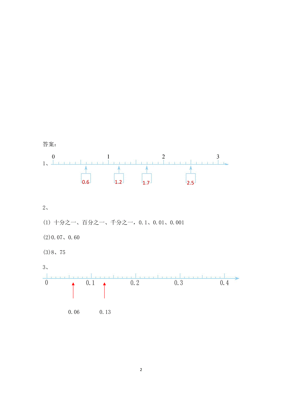 人教版小学数学四年级下册：4.1.1 小数的意义 课时练.docx_第2页