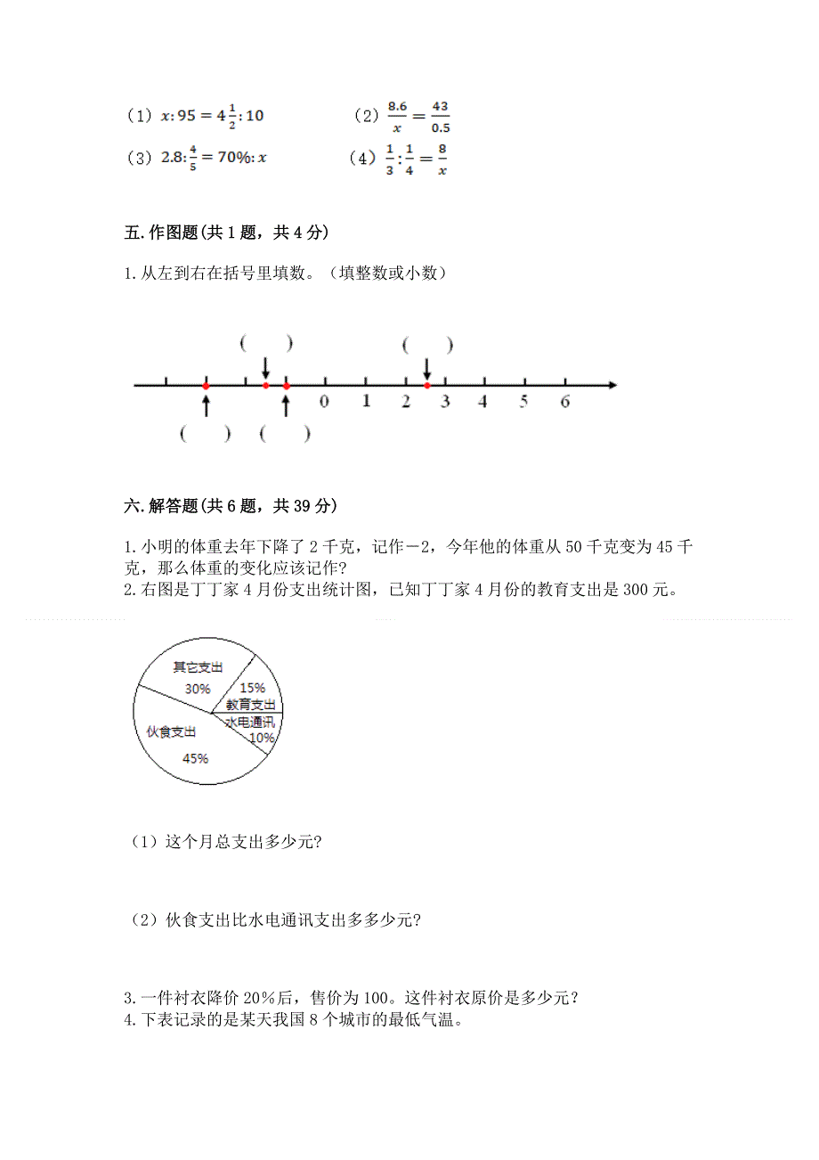 人教版六年级下册数学期末测试卷（word）.docx_第3页