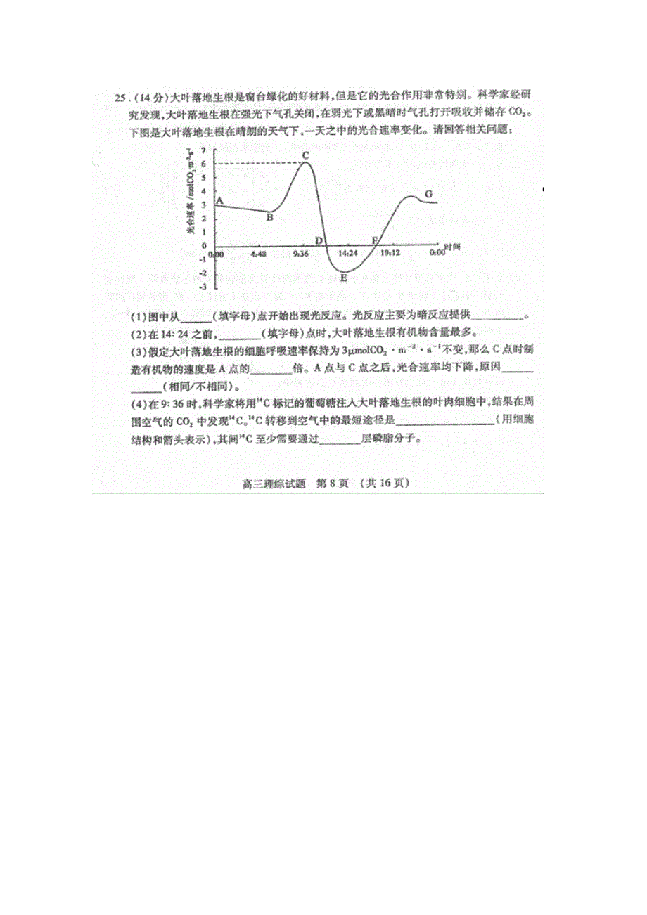 山东省枣庄市2015届高三试题理综生物试题 扫描版含解析.doc_第3页