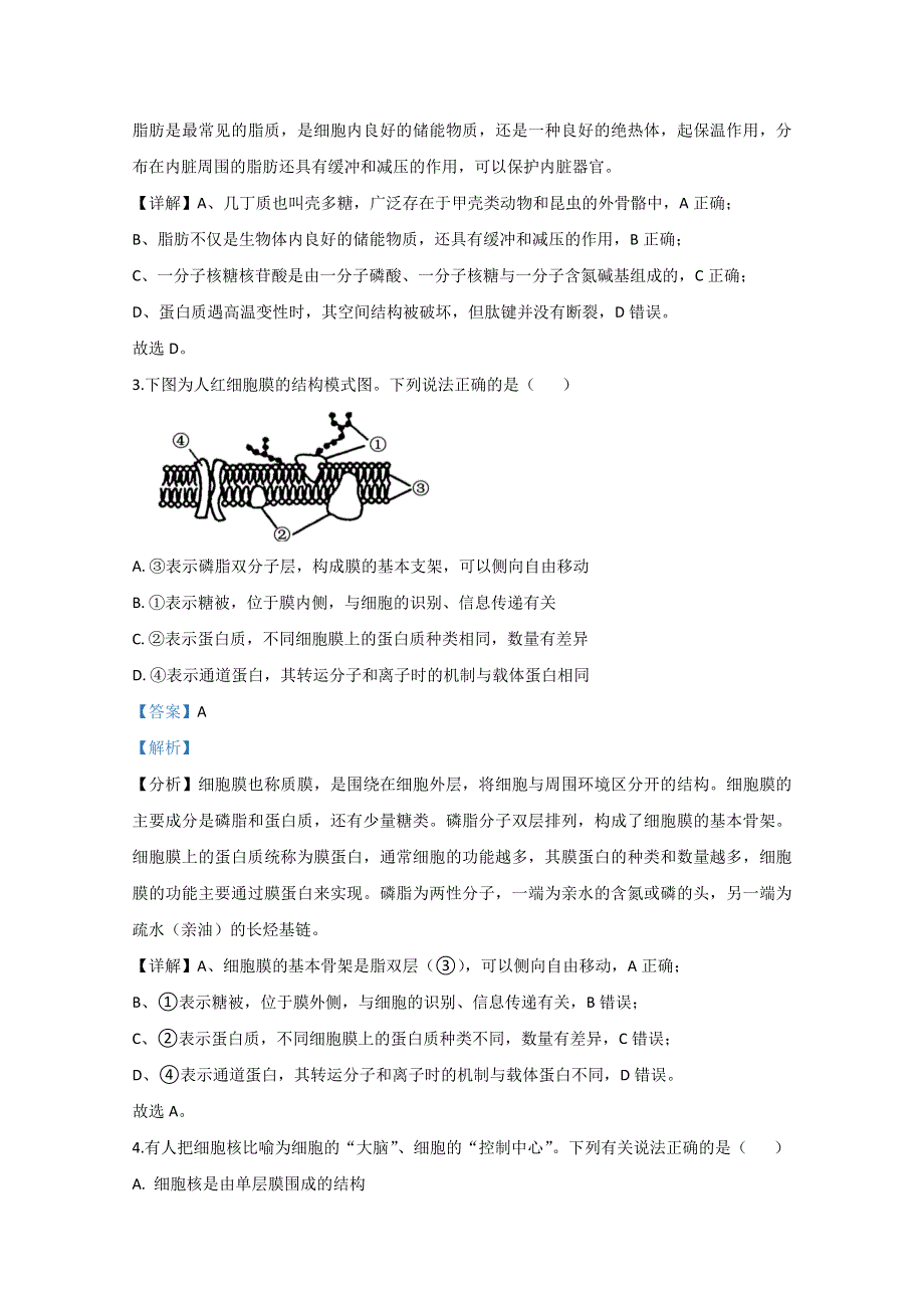 山东省枣庄市2019-2020学年高一下学期期末考试生物试卷 WORD版含解析.doc_第2页